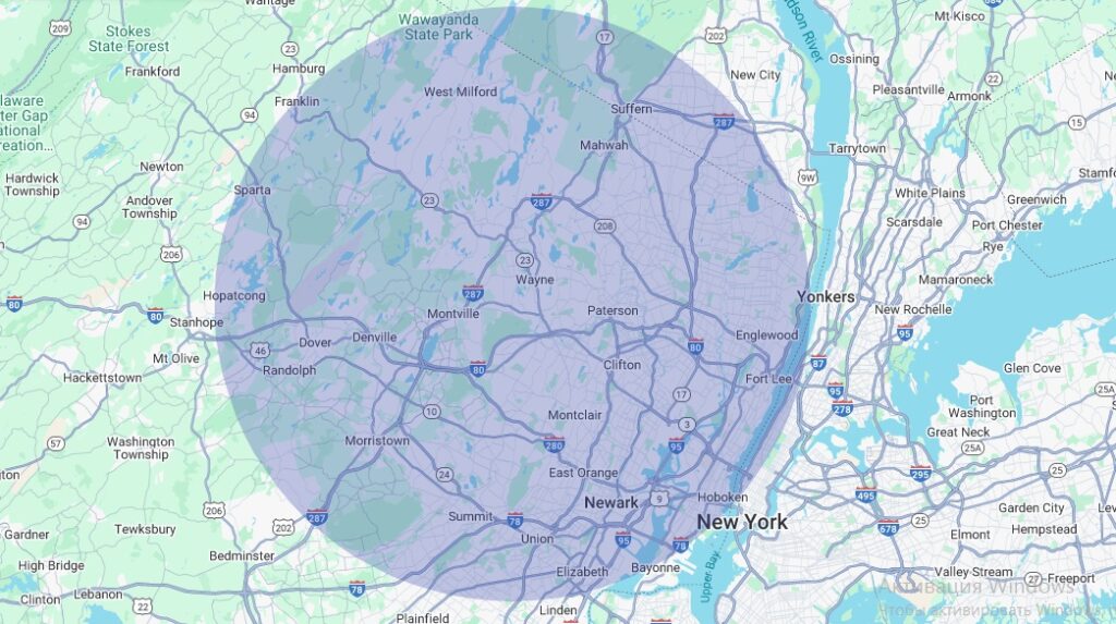Served areas